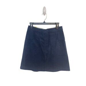 Boden Women's Navy Chino Bella A-Line Skirt With Pockets Size US 6